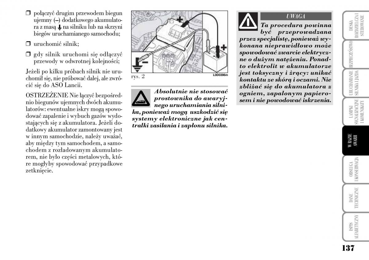 Lancia Musa instrukcja obslugi / page 139