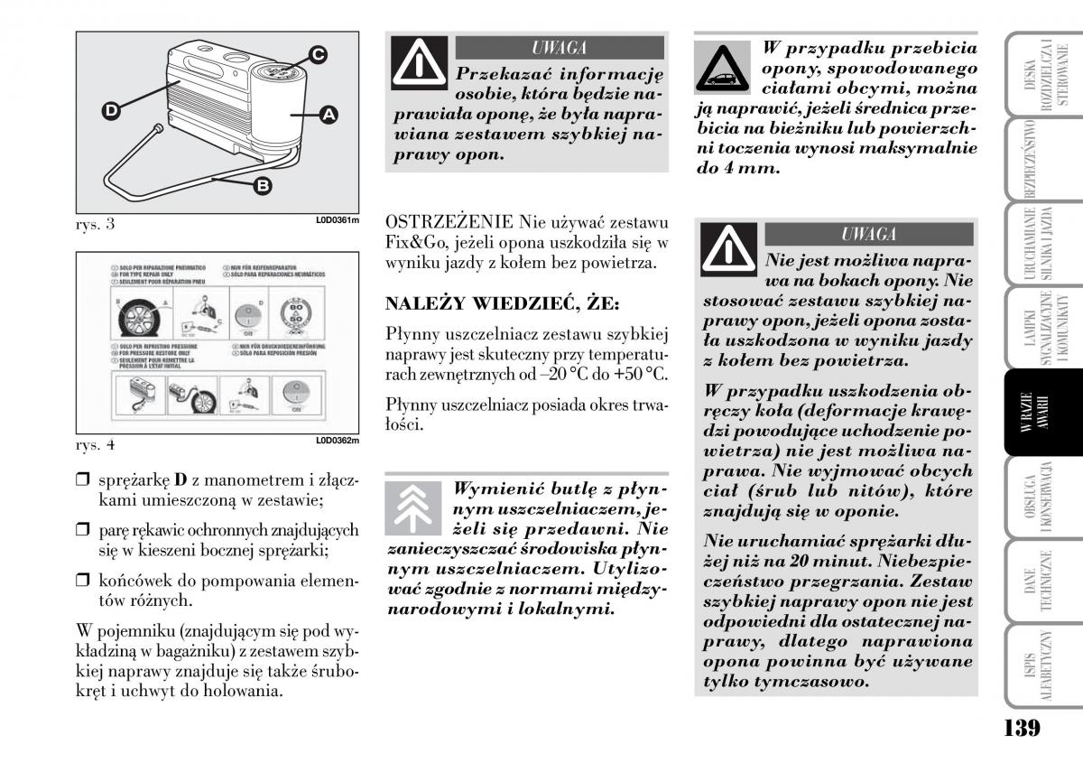 Lancia Musa instrukcja obslugi / page 141