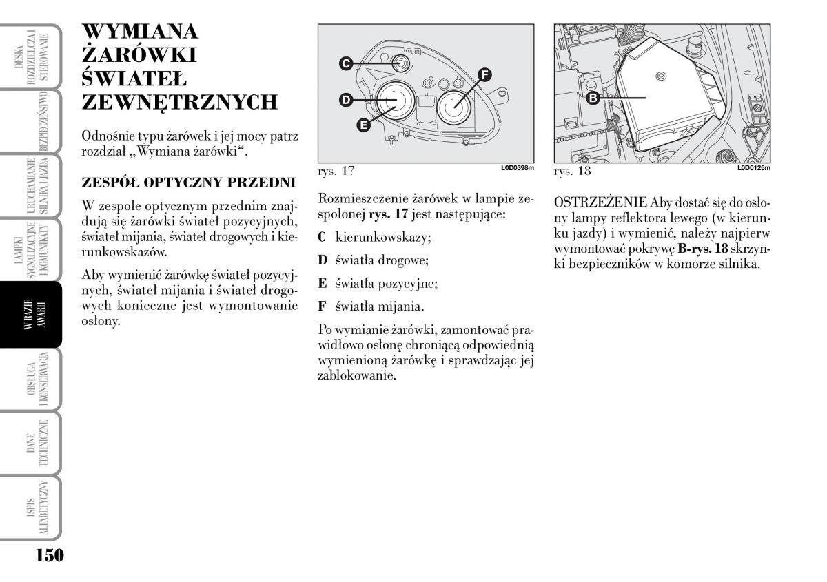 Lancia Musa instrukcja obslugi / page 152