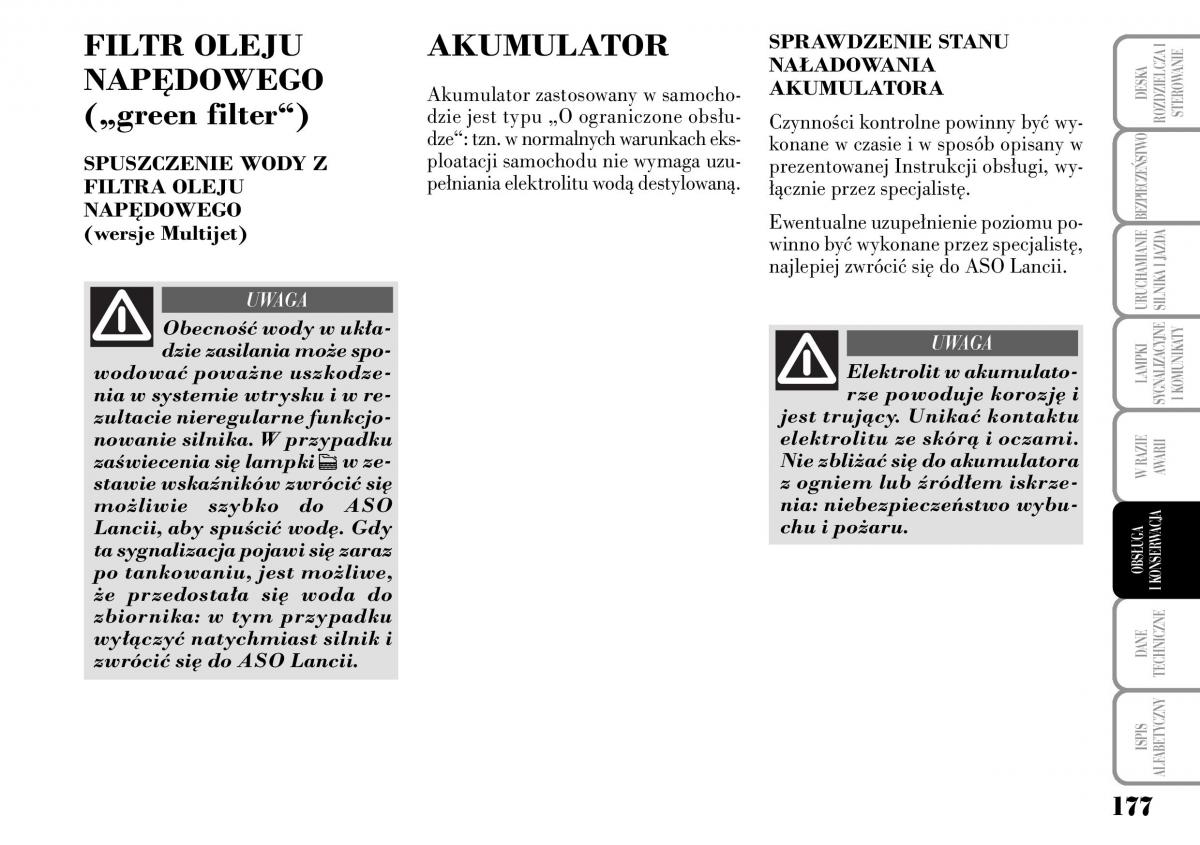 Lancia Musa instrukcja obslugi / page 179