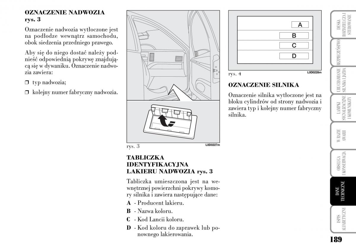 Lancia Musa instrukcja obslugi / page 191