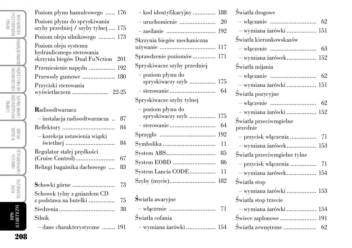 Lancia Musa instrukcja obslugi / page 210