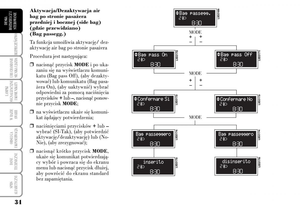 Lancia Musa instrukcja obslugi / page 36