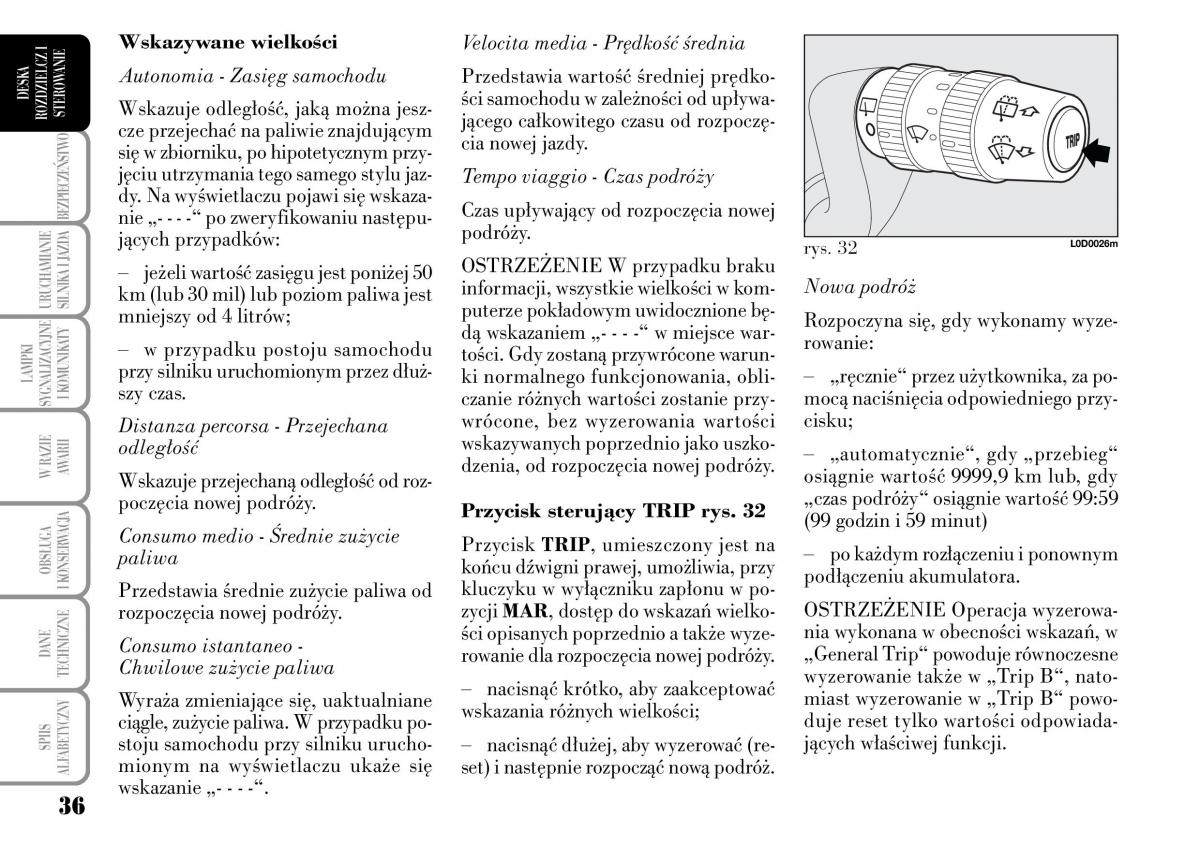 Lancia Musa instrukcja obslugi / page 38