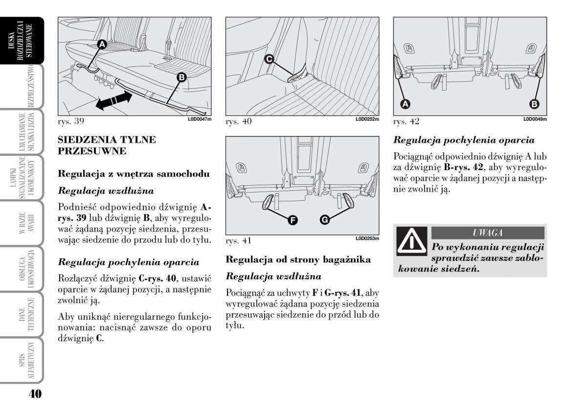 Lancia Musa instrukcja obslugi / page 42