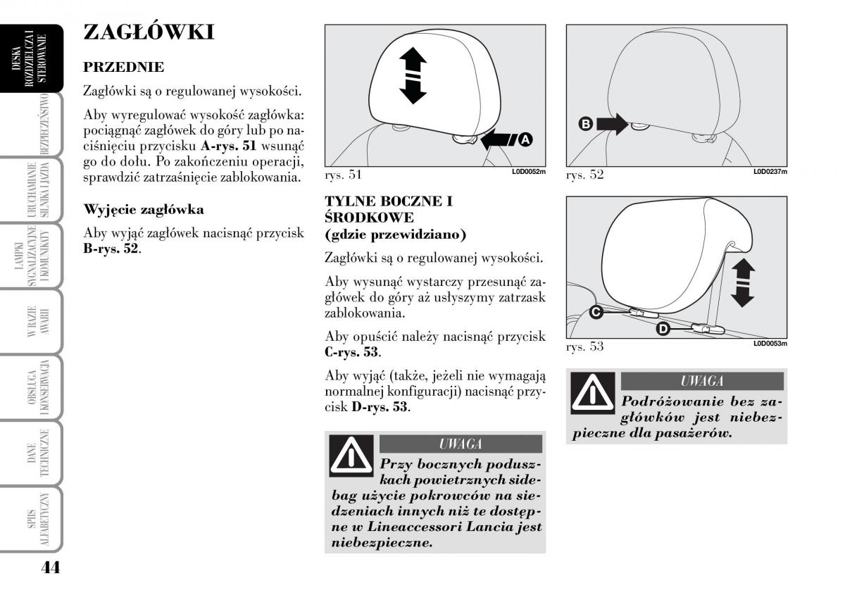 Lancia Musa instrukcja obslugi / page 46