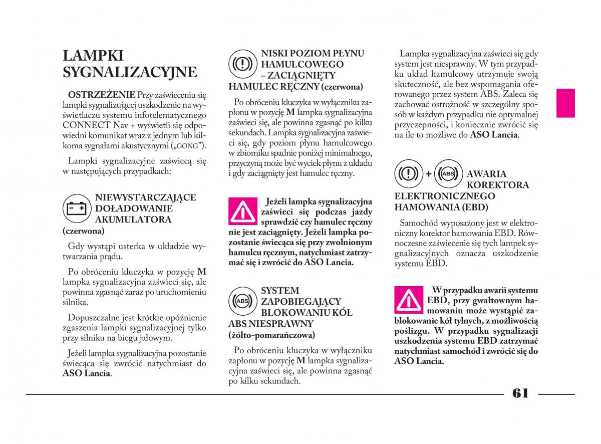 Lancia Phedra instrukcja obslugi / page 62