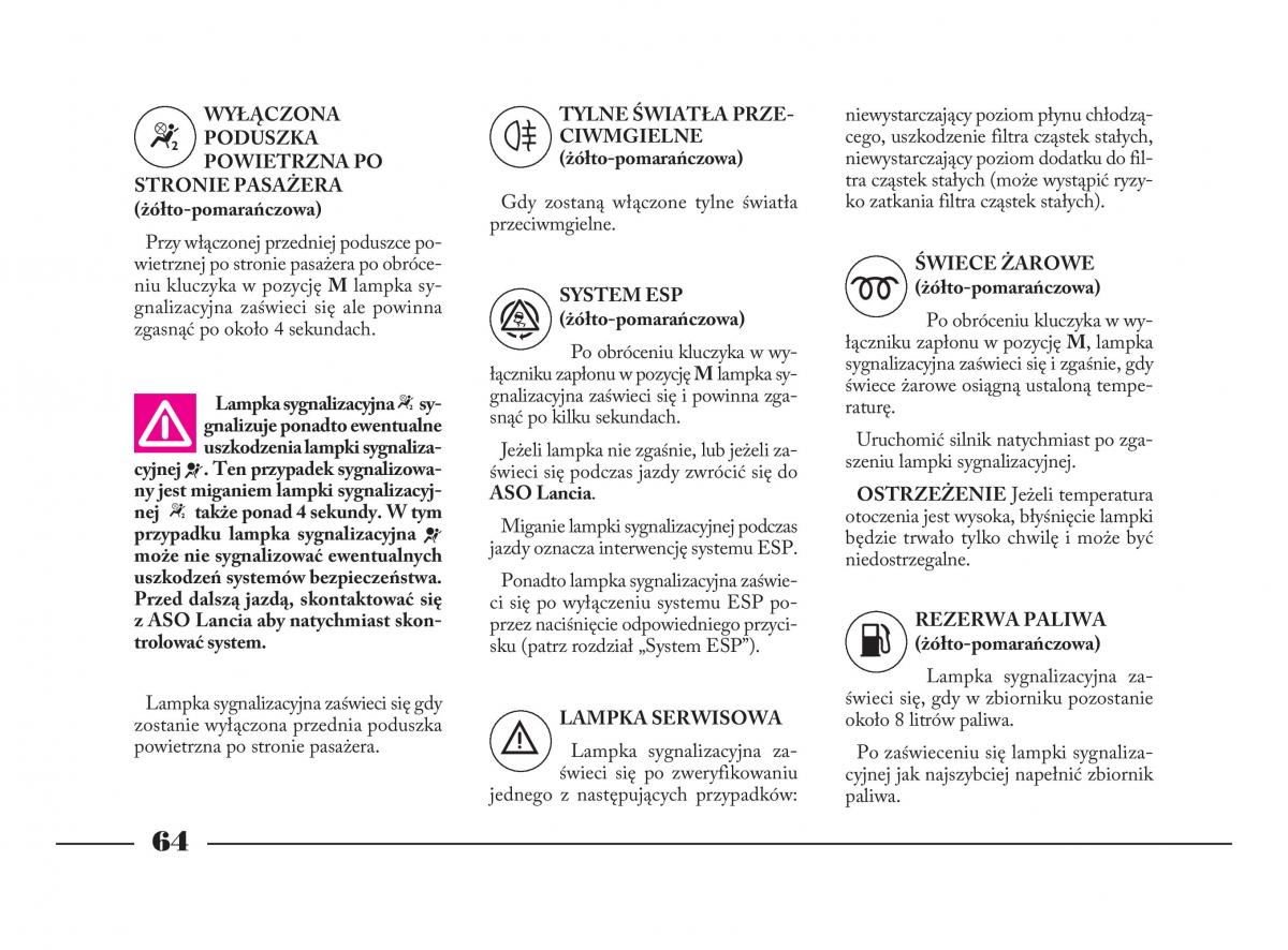Lancia Phedra instrukcja obslugi / page 65