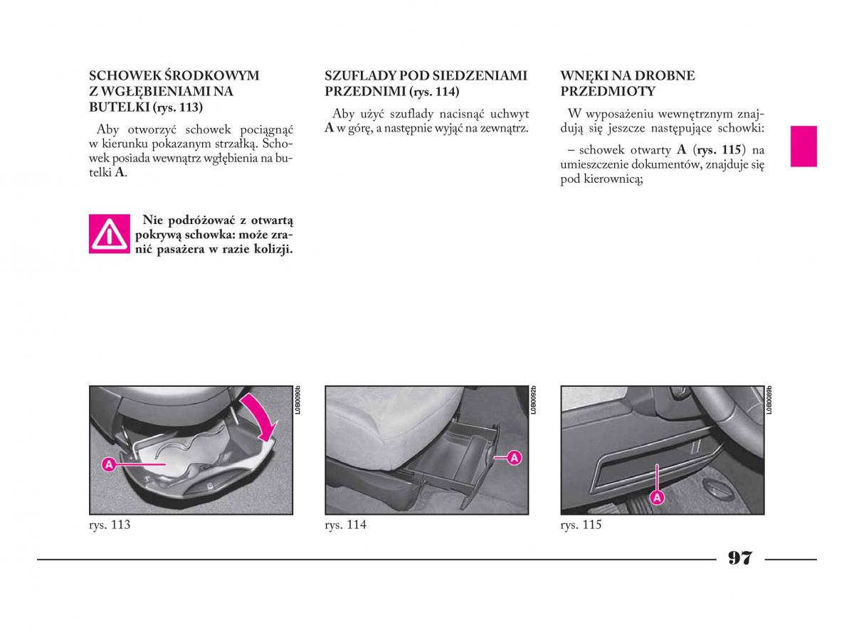 Lancia Phedra instrukcja obslugi / page 98