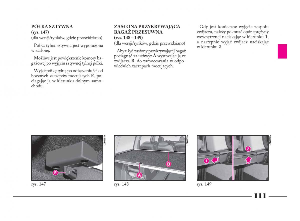 Lancia Phedra instrukcja obslugi / page 112