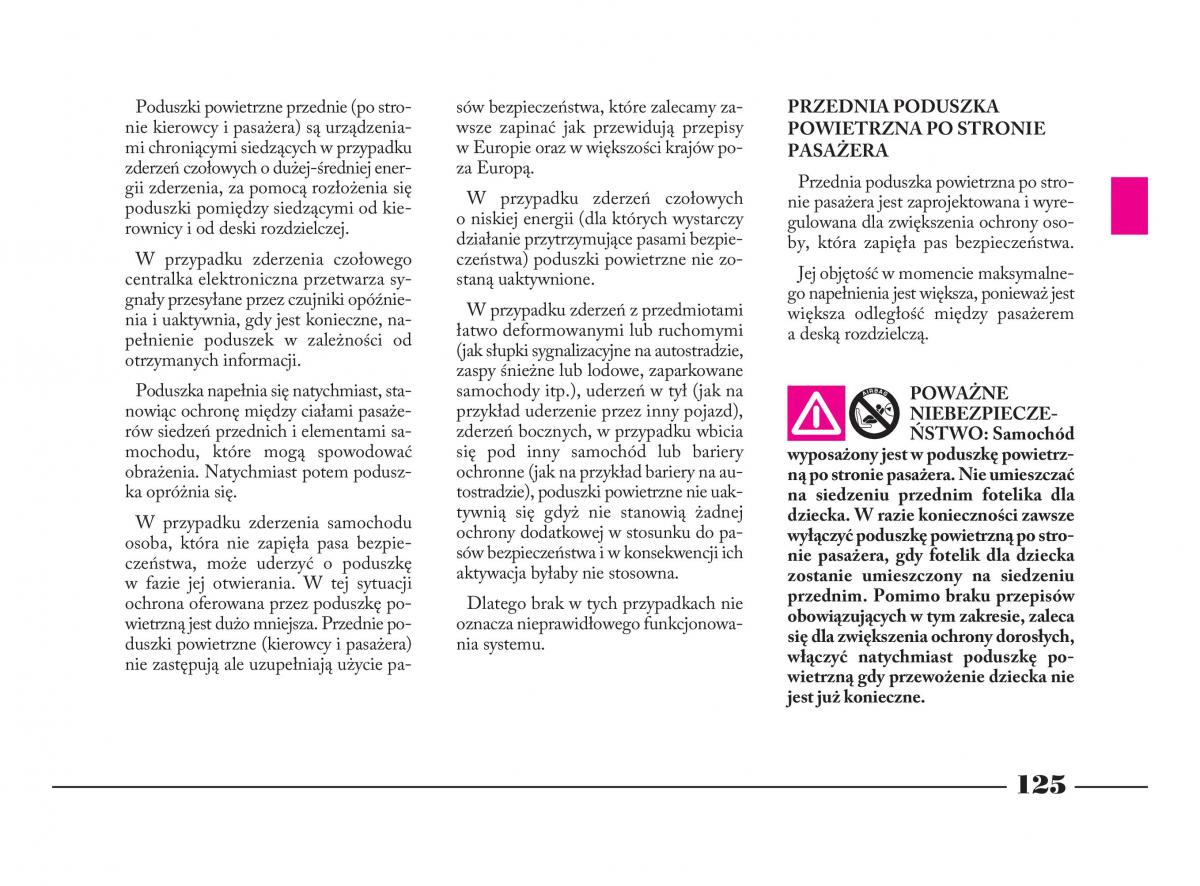 Lancia Phedra instrukcja obslugi / page 126