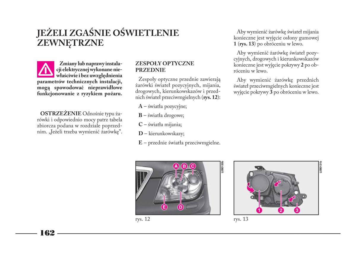 Lancia Phedra instrukcja obslugi / page 163