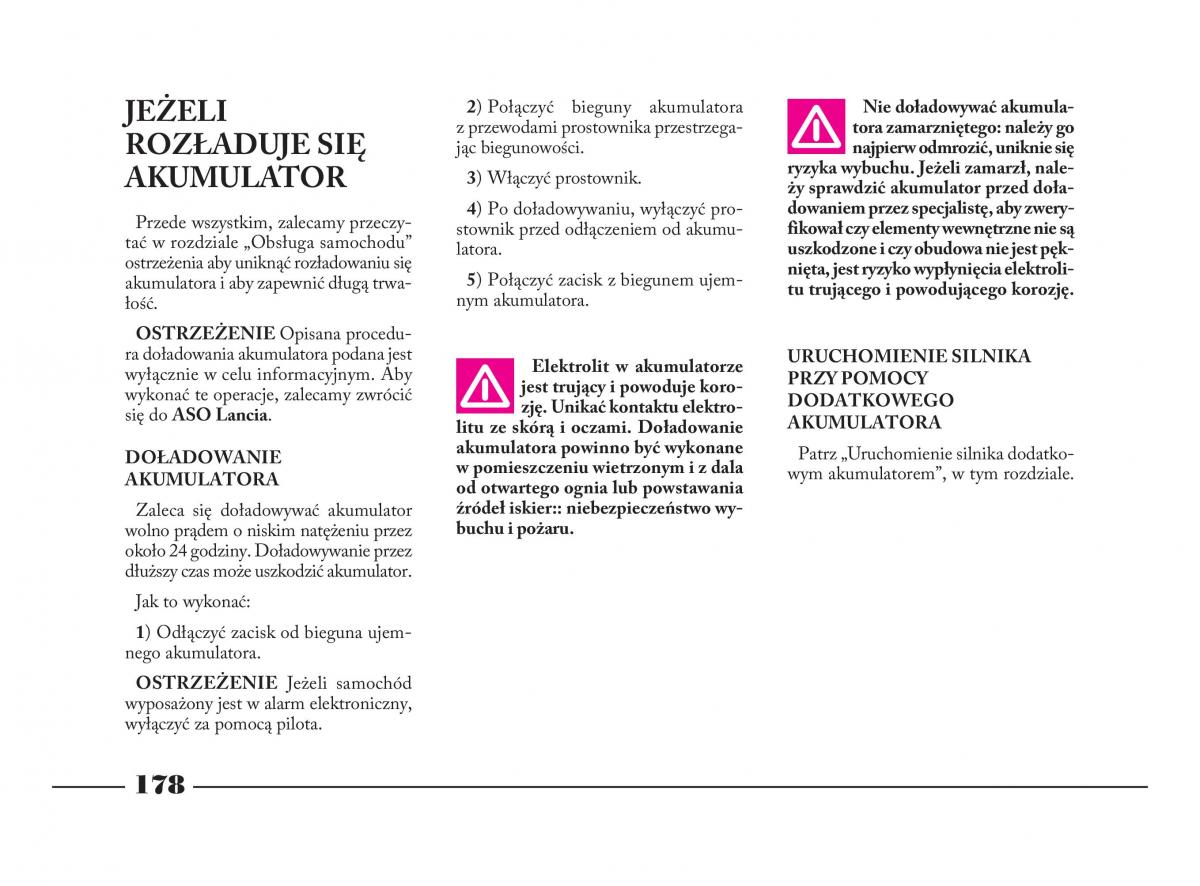 Lancia Phedra instrukcja obslugi / page 179