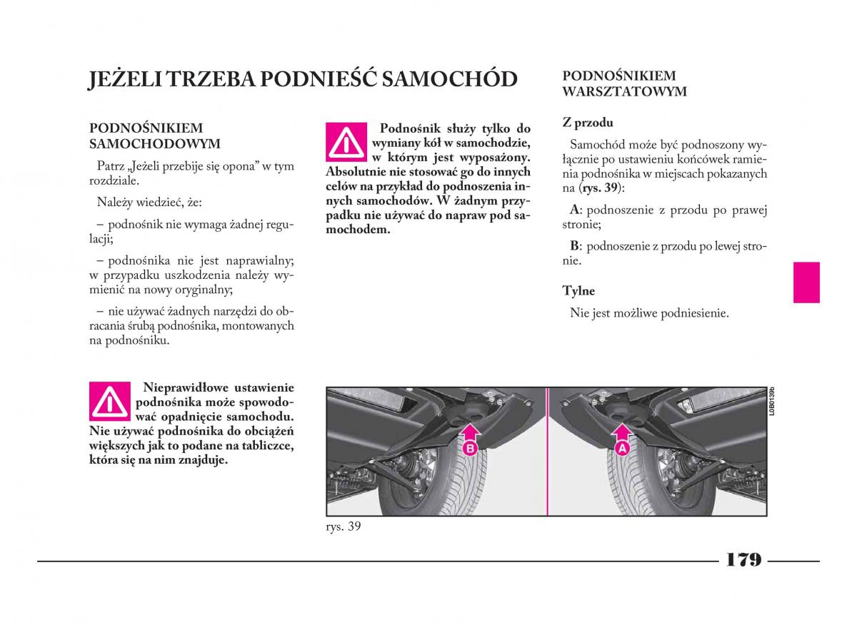 Lancia Phedra instrukcja obslugi / page 180