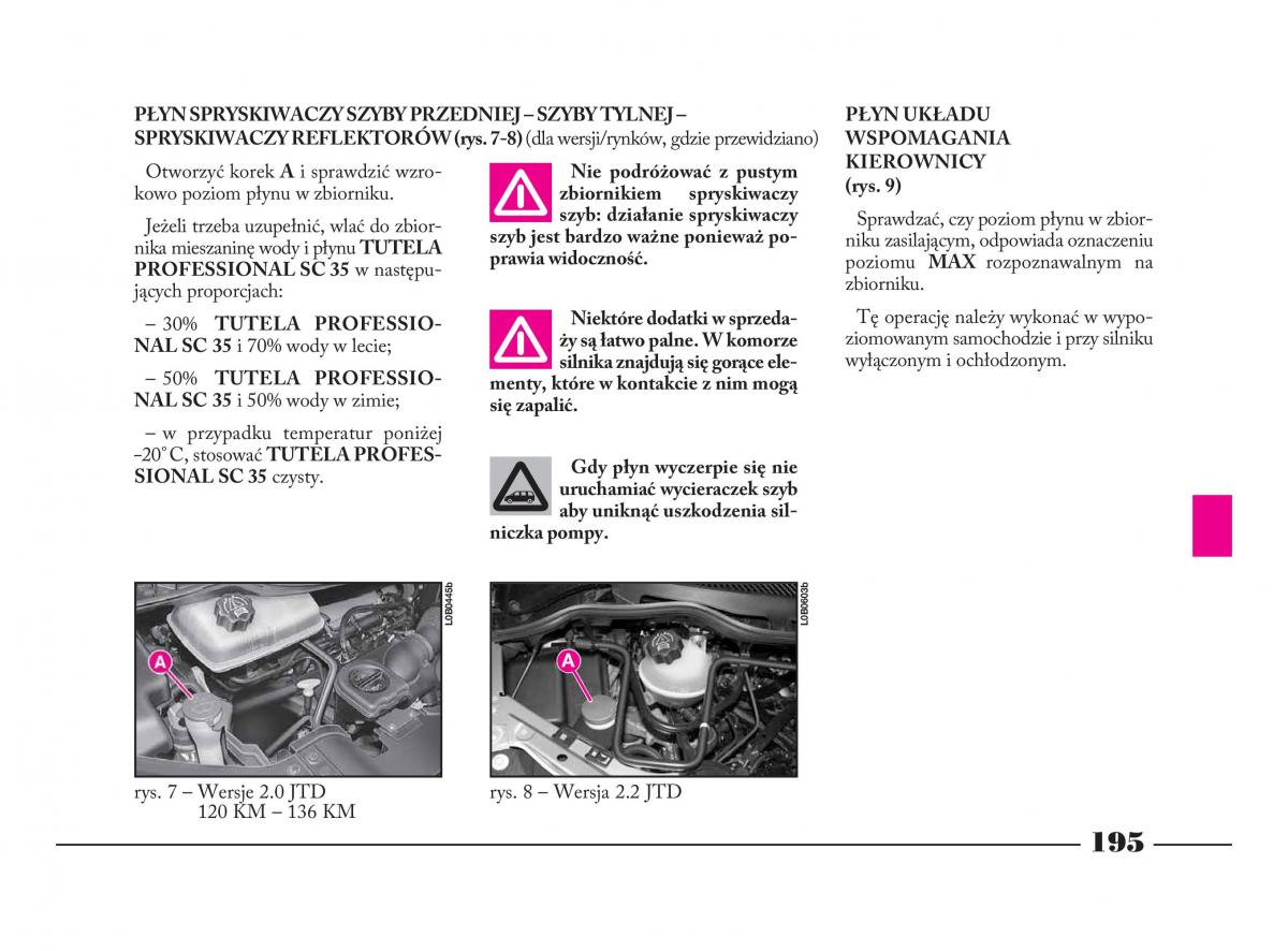 Lancia Phedra instrukcja obslugi / page 196