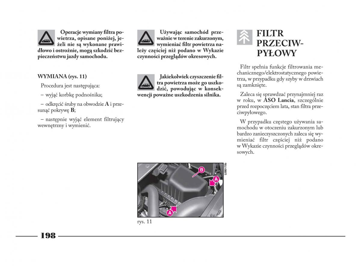 Lancia Phedra instrukcja obslugi / page 199