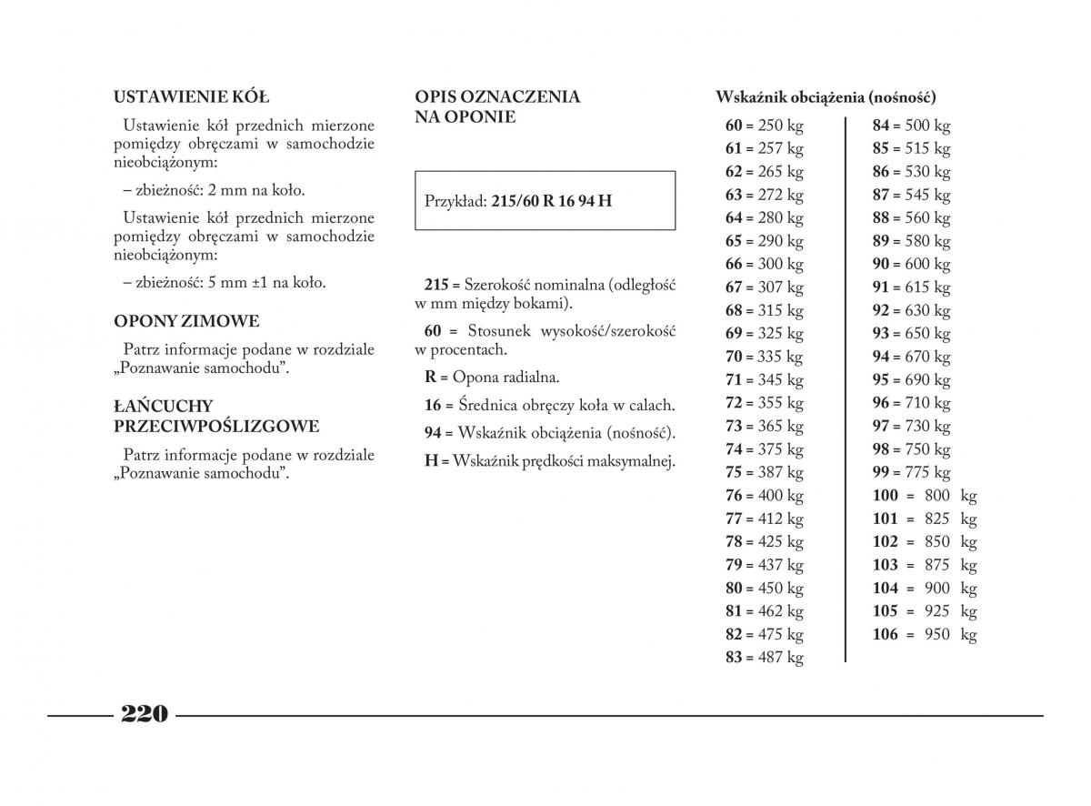 Lancia Phedra instrukcja obslugi / page 221