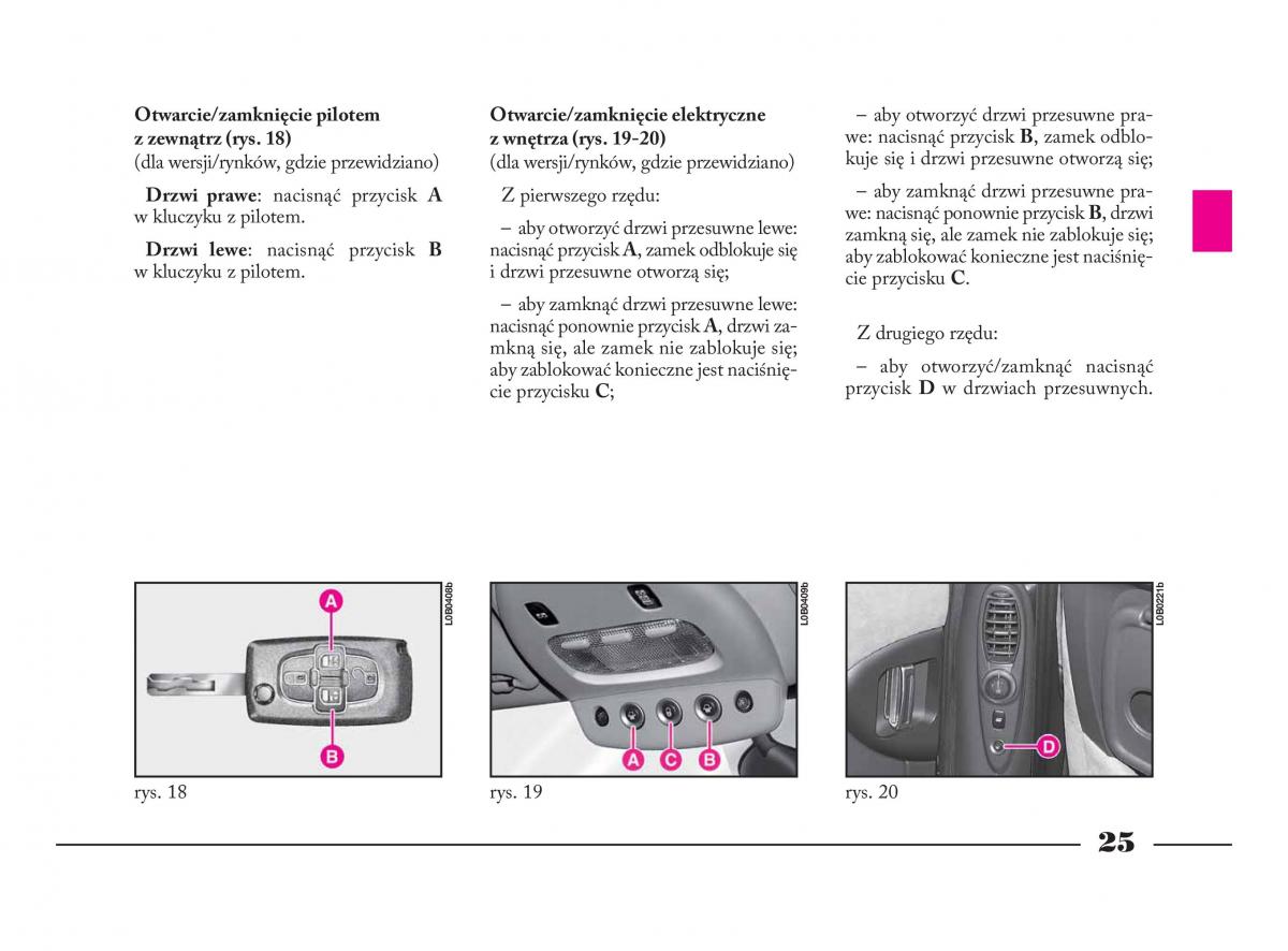 Lancia Phedra instrukcja obslugi / page 26