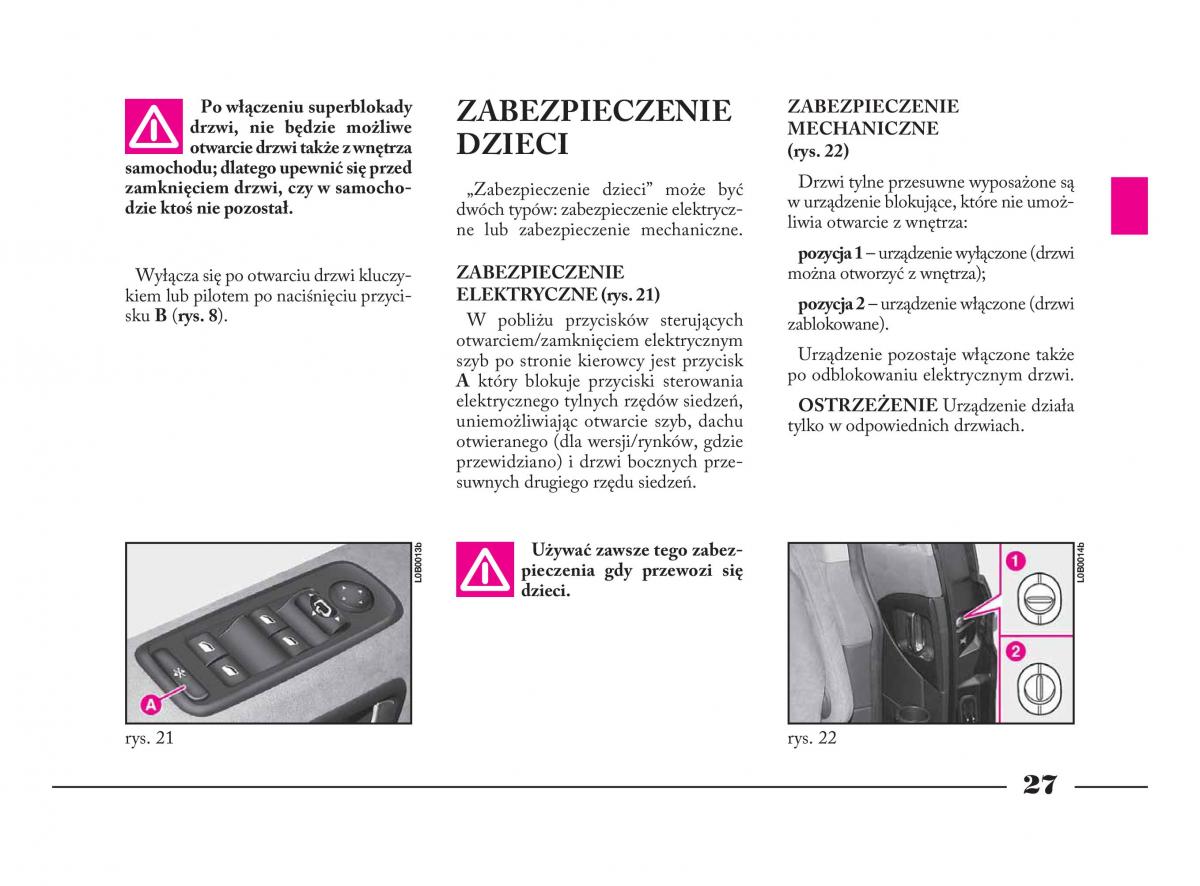 Lancia Phedra instrukcja obslugi / page 28