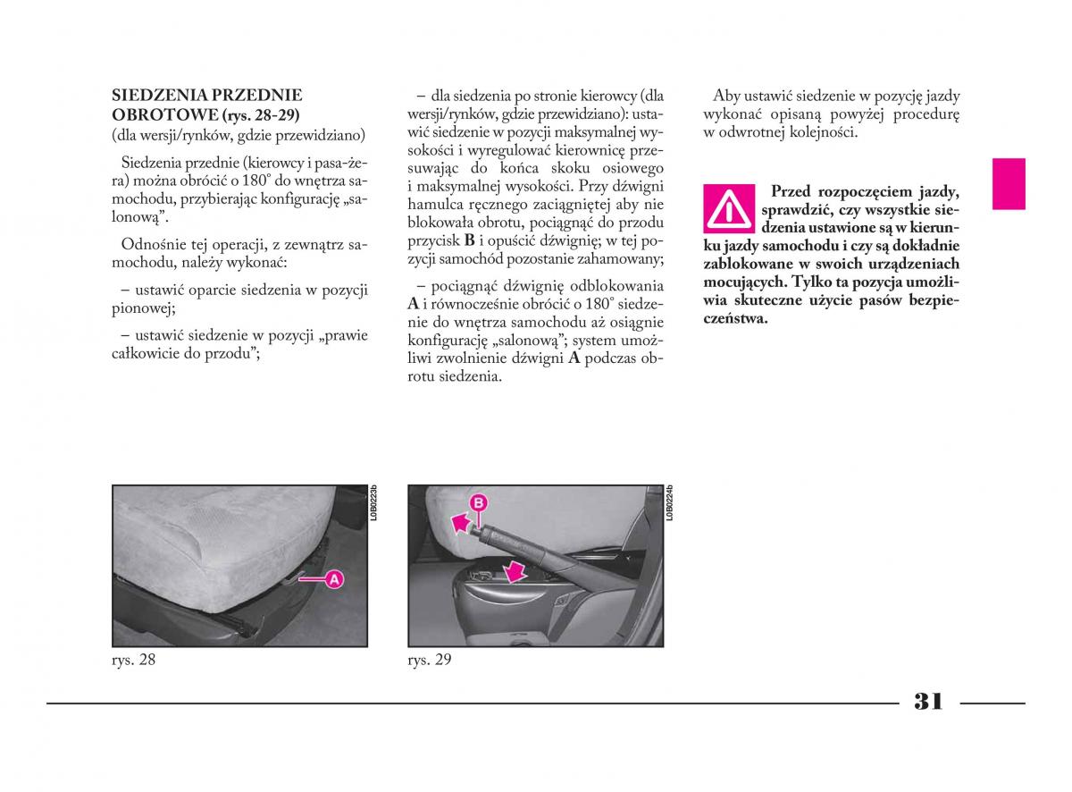 Lancia Phedra instrukcja obslugi / page 32