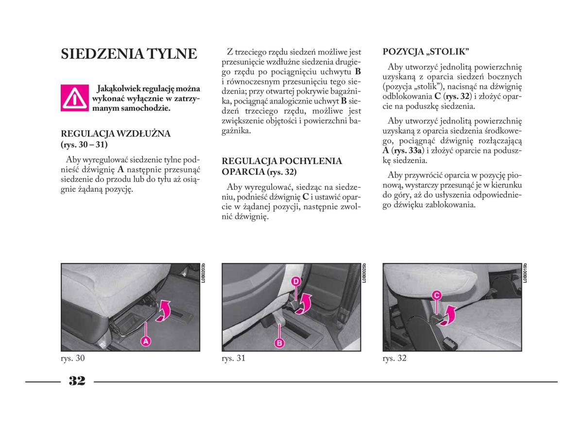 Lancia Phedra instrukcja obslugi / page 33
