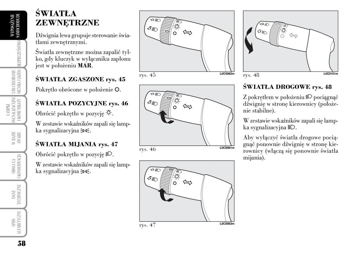 Lancia Ypsilon I 1 instrukcja obslugi / page 60