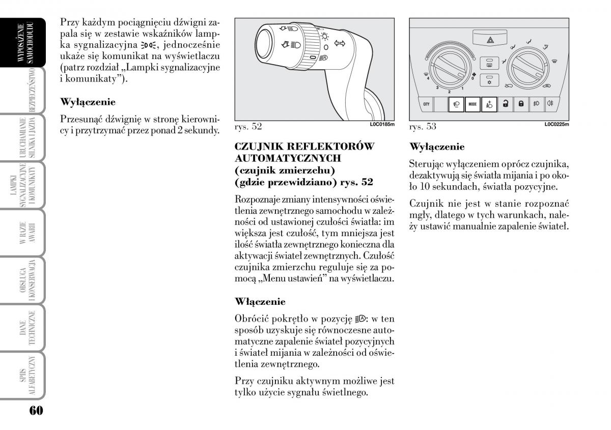 Lancia Ypsilon I 1 instrukcja obslugi / page 62