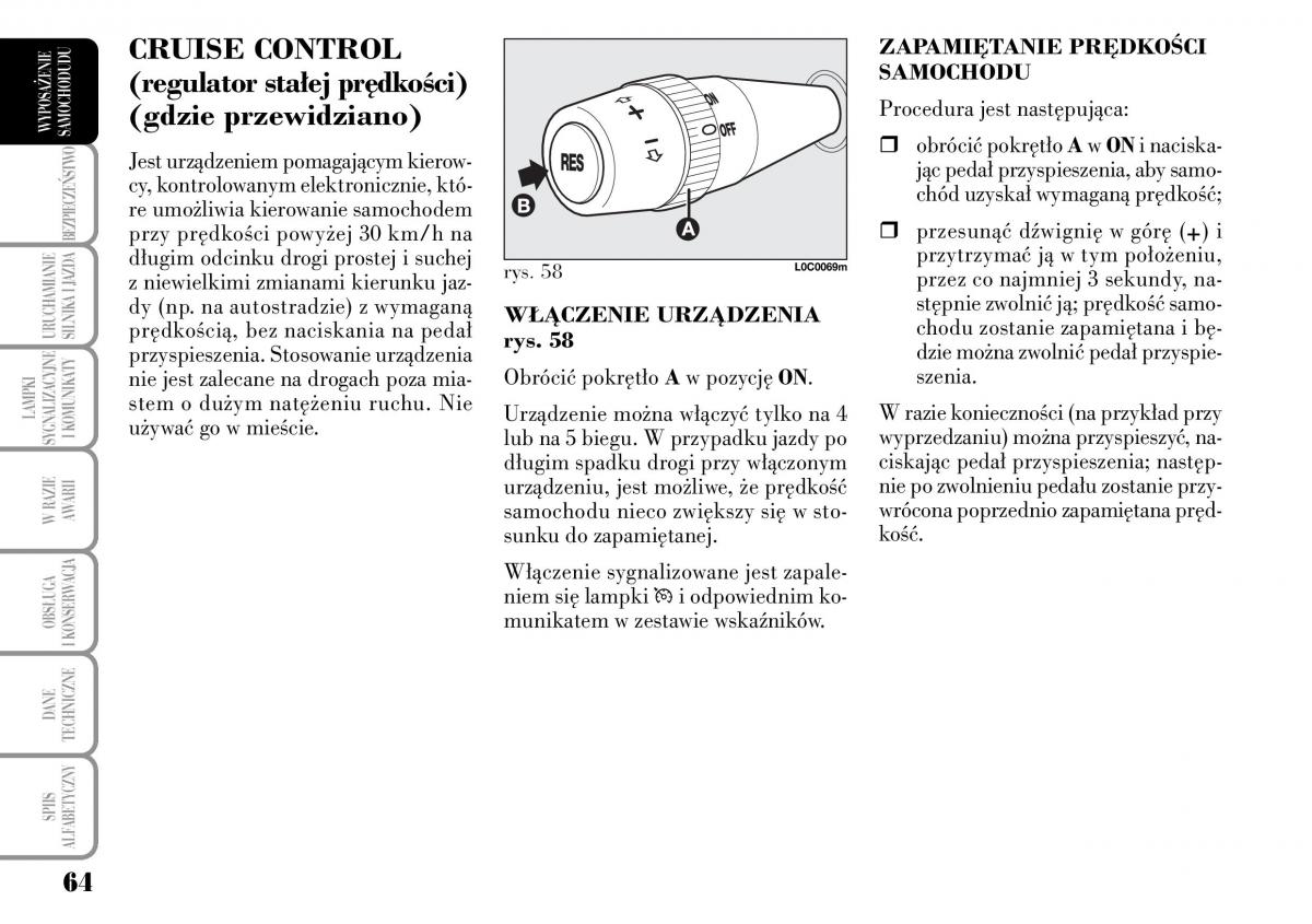 Lancia Ypsilon I 1 instrukcja obslugi / page 66