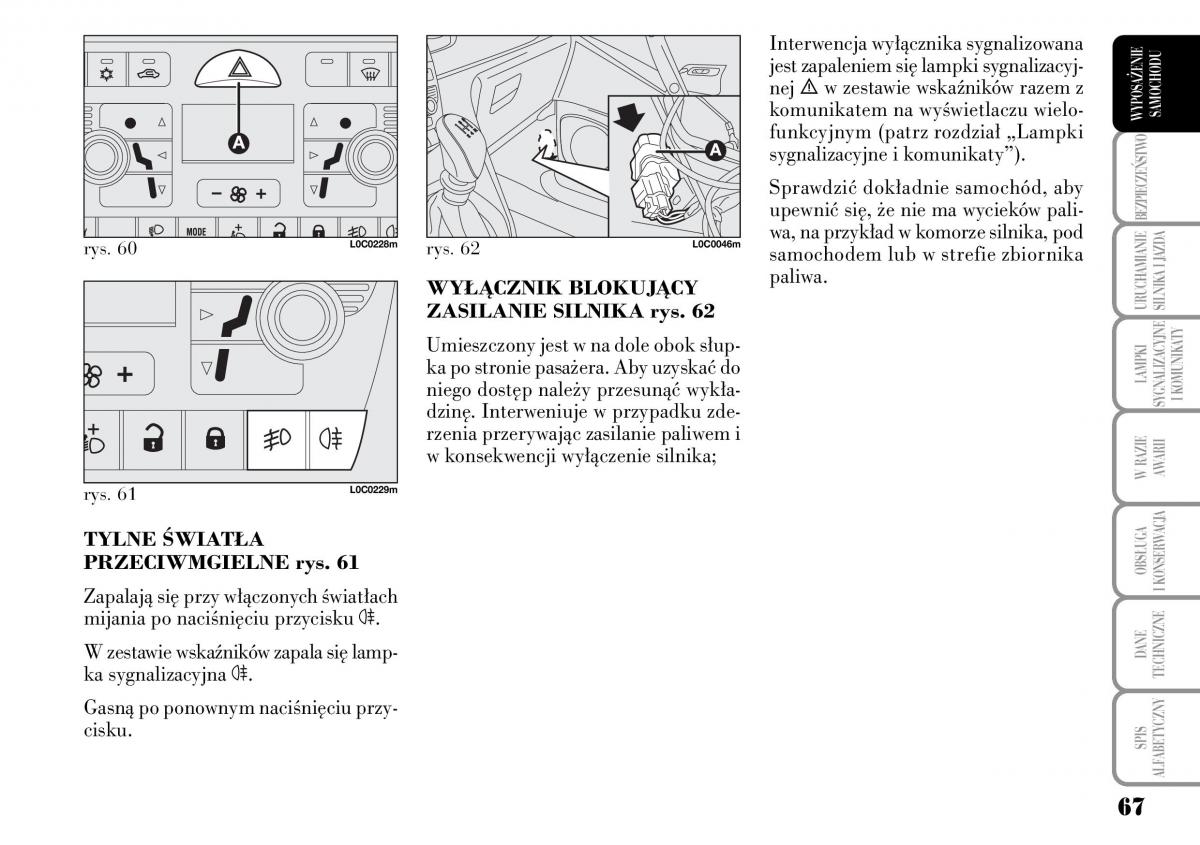 Lancia Ypsilon I 1 instrukcja obslugi / page 69