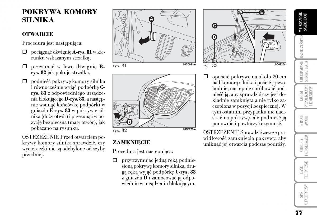 Lancia Ypsilon I 1 instrukcja obslugi / page 79