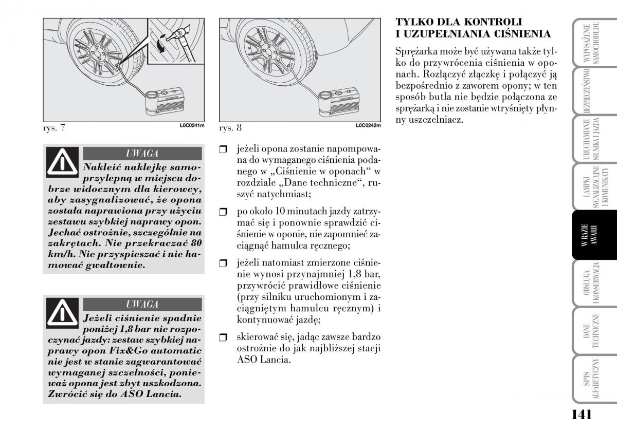 Lancia Ypsilon I 1 instrukcja obslugi / page 143