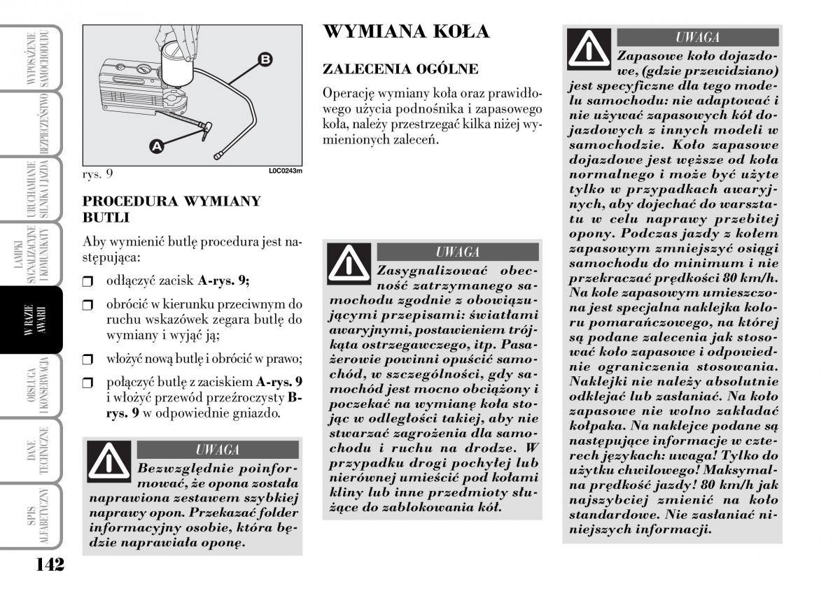 Lancia Ypsilon I 1 instrukcja obslugi / page 144