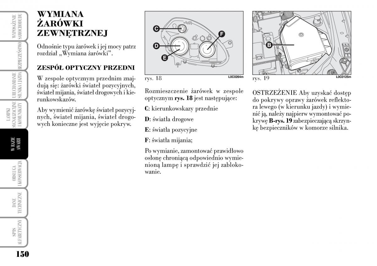 Lancia Ypsilon I 1 instrukcja obslugi / page 152