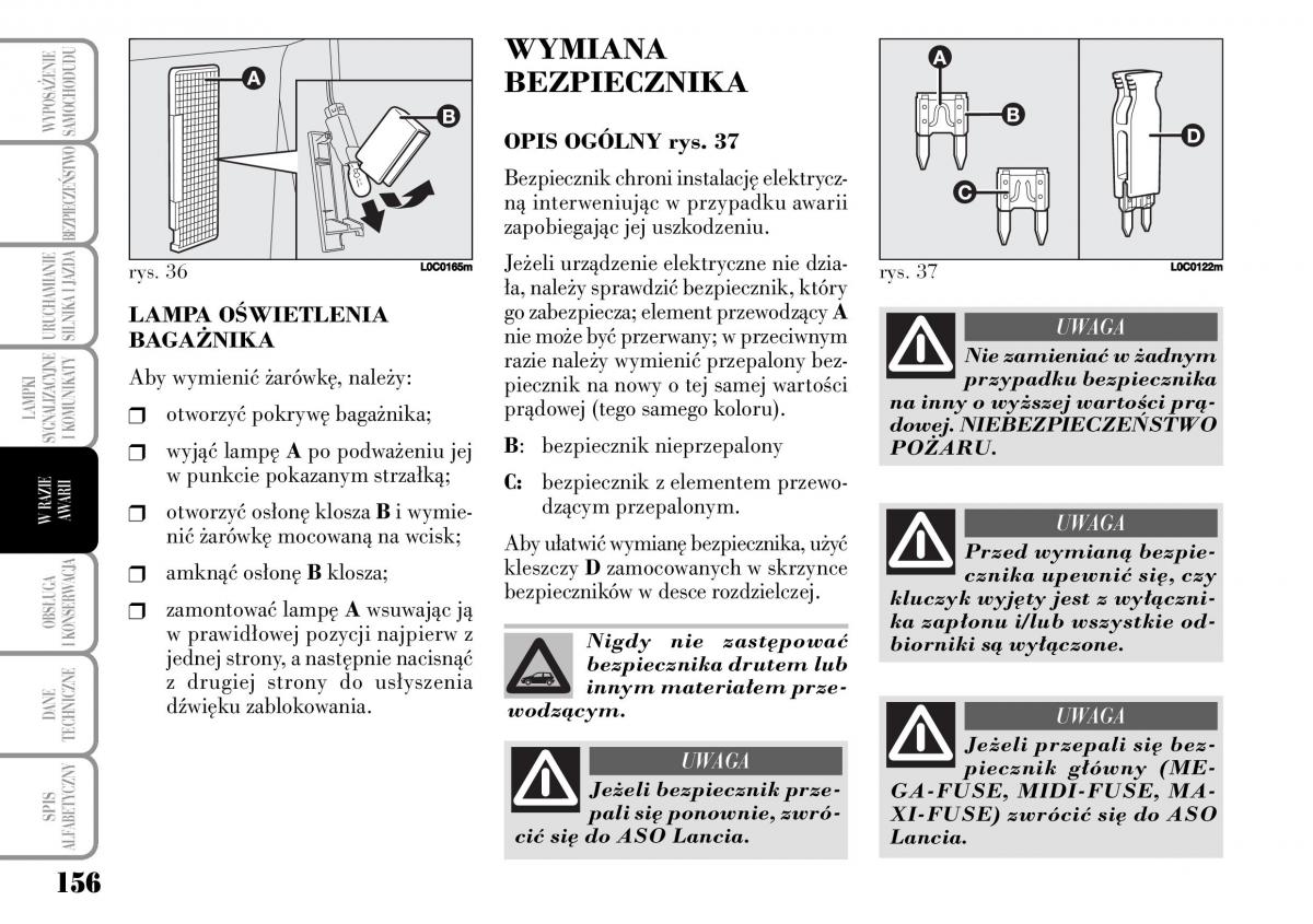 Lancia Ypsilon I 1 instrukcja obslugi / page 158