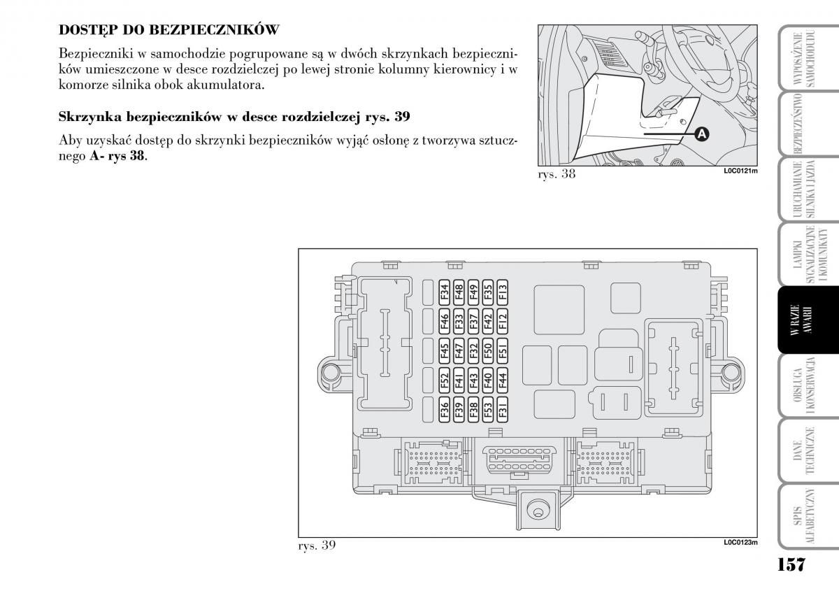 Lancia Ypsilon I 1 instrukcja obslugi / page 159