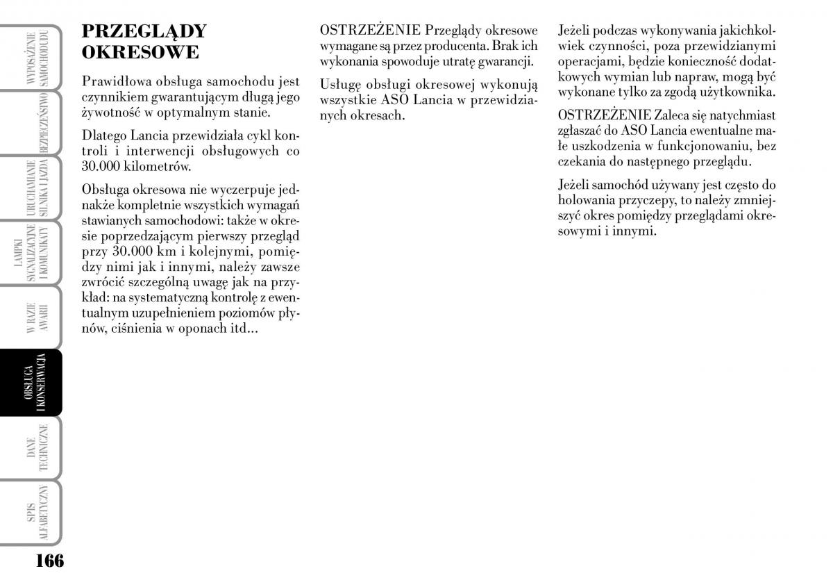 Lancia Ypsilon I 1 instrukcja obslugi / page 168