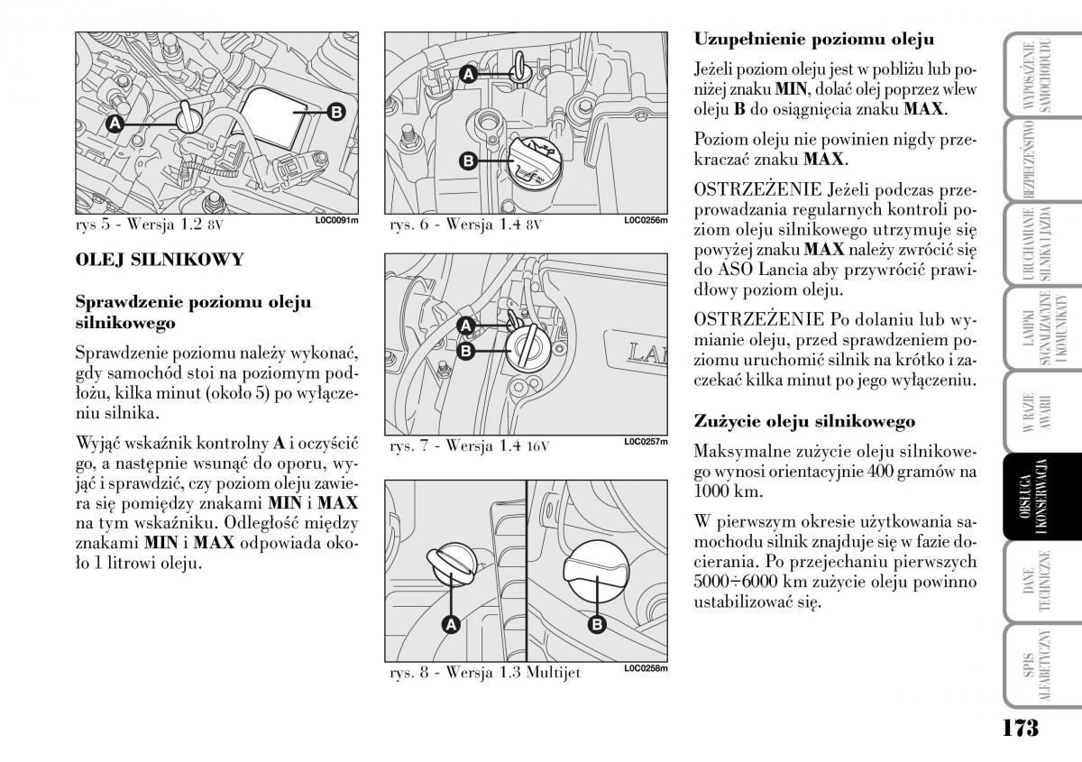 Lancia Ypsilon I 1 instrukcja obslugi / page 175