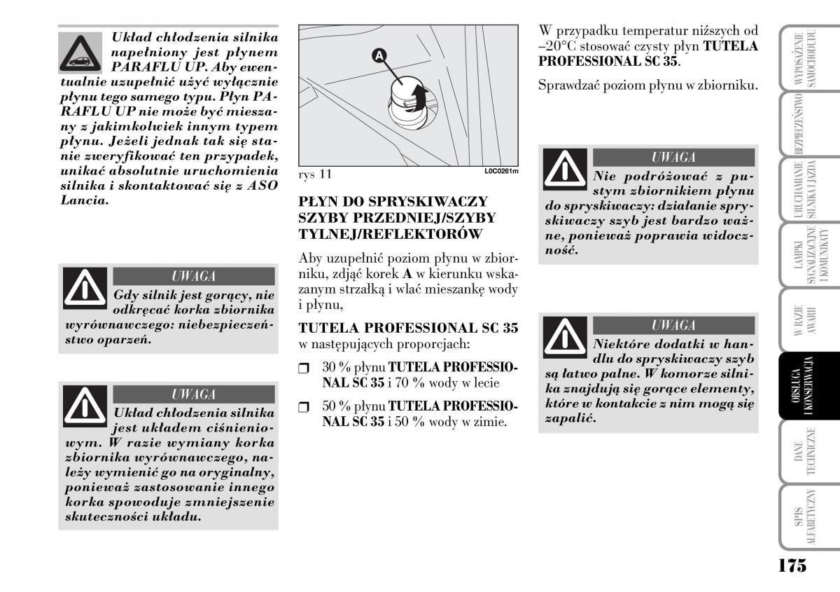 Lancia Ypsilon I 1 instrukcja obslugi / page 177