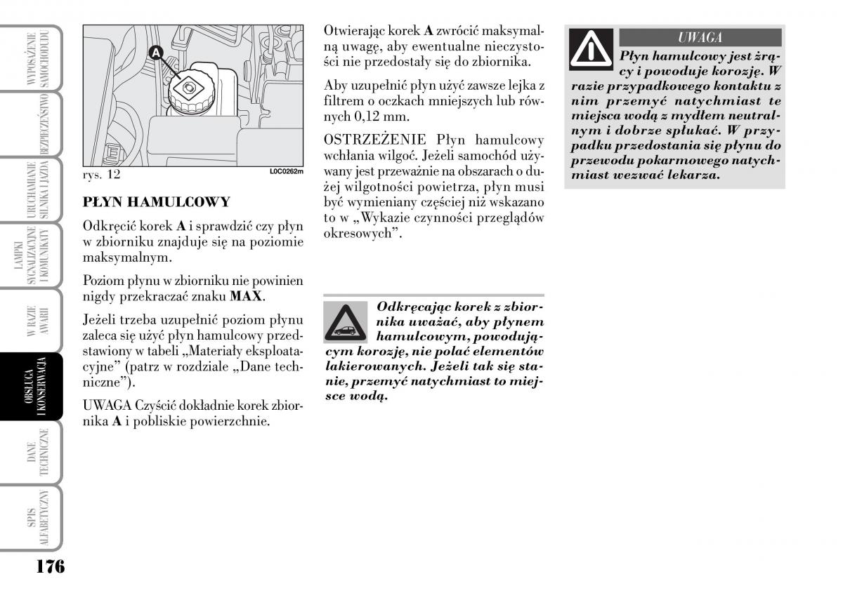 Lancia Ypsilon I 1 instrukcja obslugi / page 178