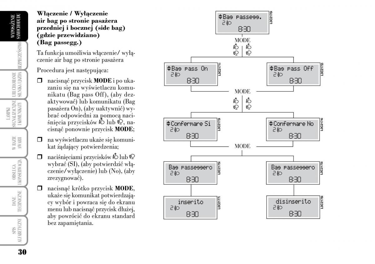 Lancia Ypsilon I 1 instrukcja obslugi / page 32