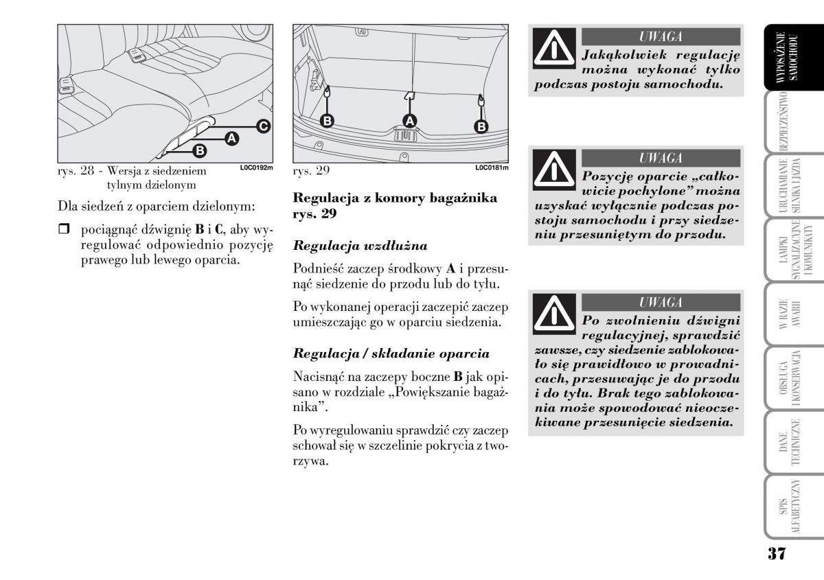 Lancia Ypsilon I 1 instrukcja obslugi / page 39