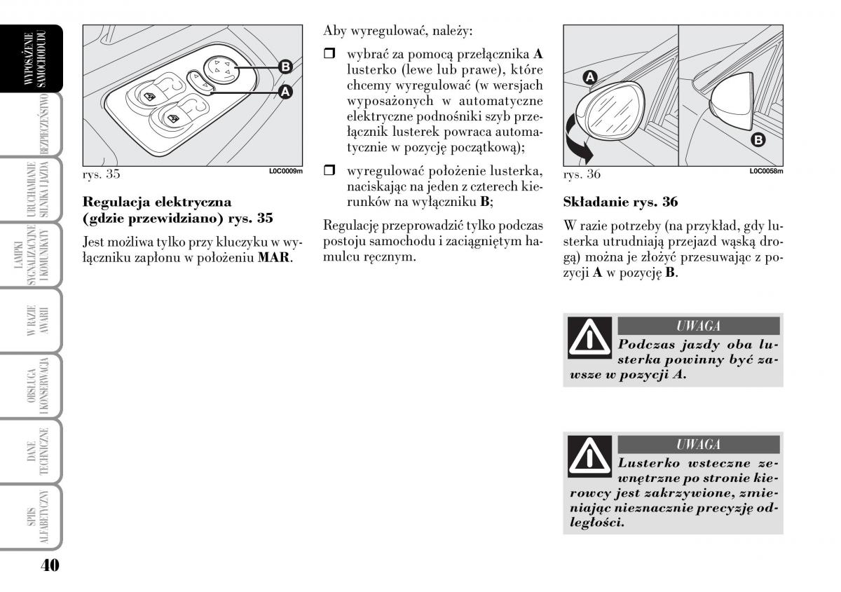 Lancia Ypsilon I 1 instrukcja obslugi / page 42