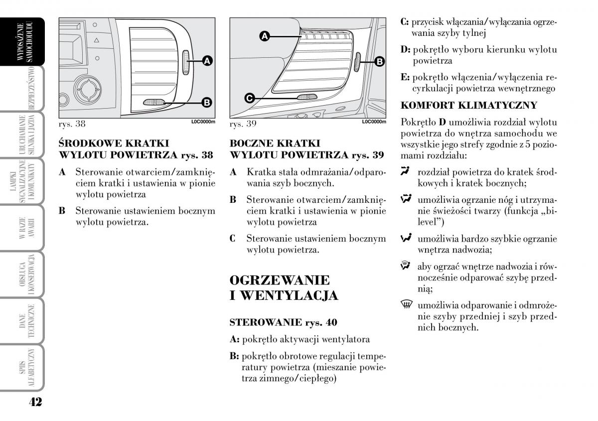 Lancia Ypsilon I 1 instrukcja obslugi / page 44