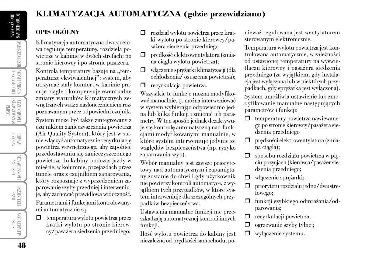 Lancia Ypsilon I 1 instrukcja obslugi / page 50