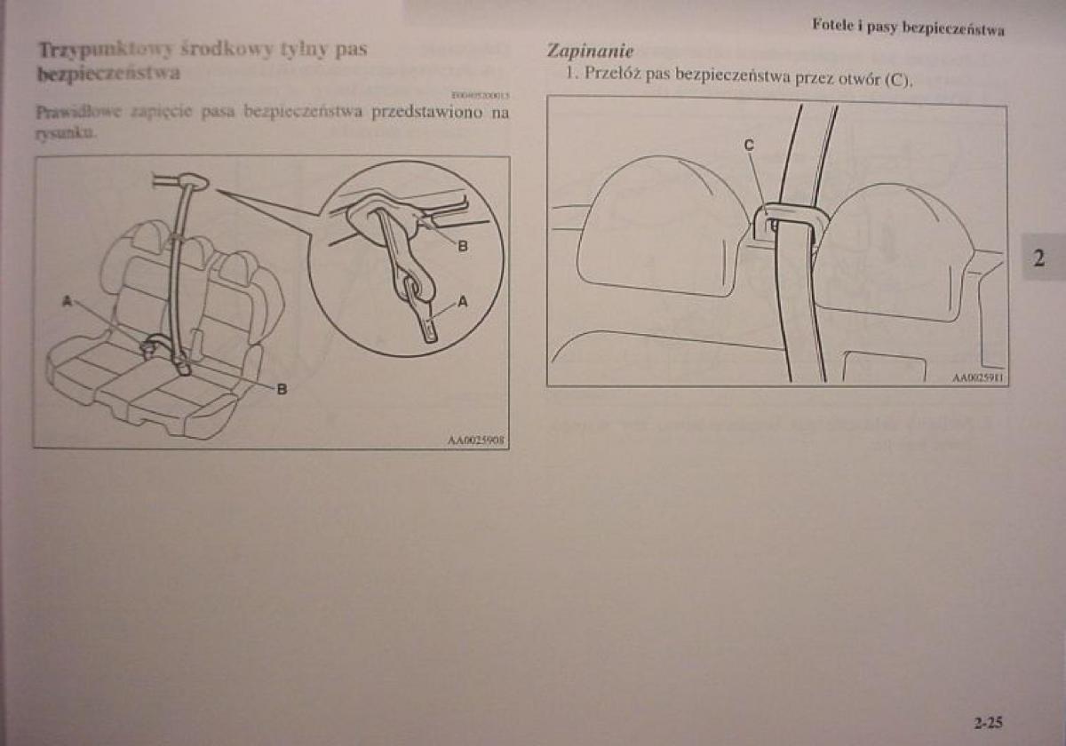 Mitsubishi Colt VI 6 Z30 instrukcja obslugi / page 70