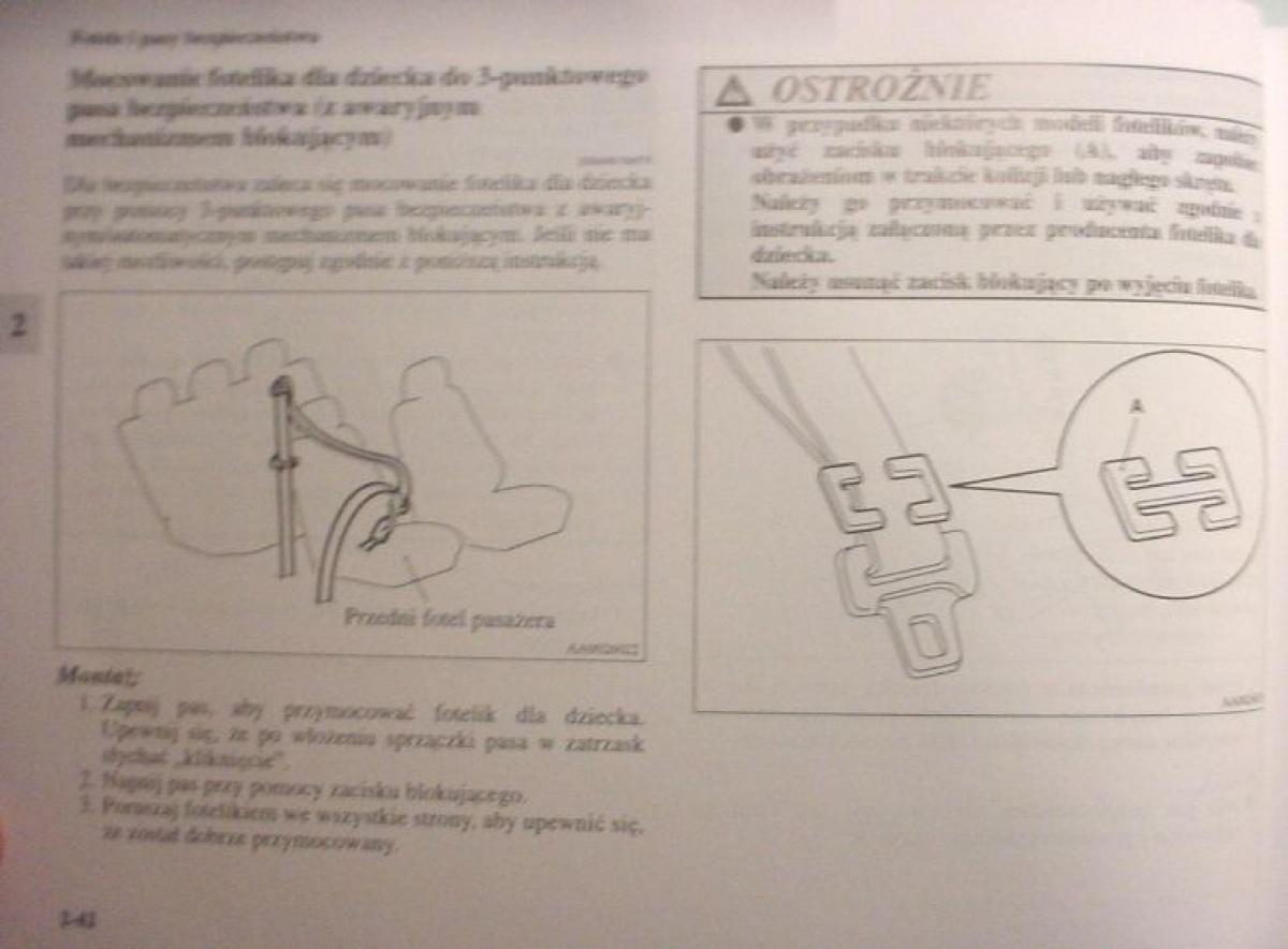 Mitsubishi Colt VI 6 Z30 instrukcja obslugi / page 86