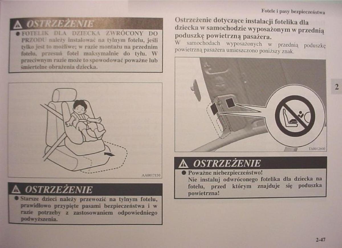 Mitsubishi Colt VI 6 Z30 instrukcja obslugi / page 91