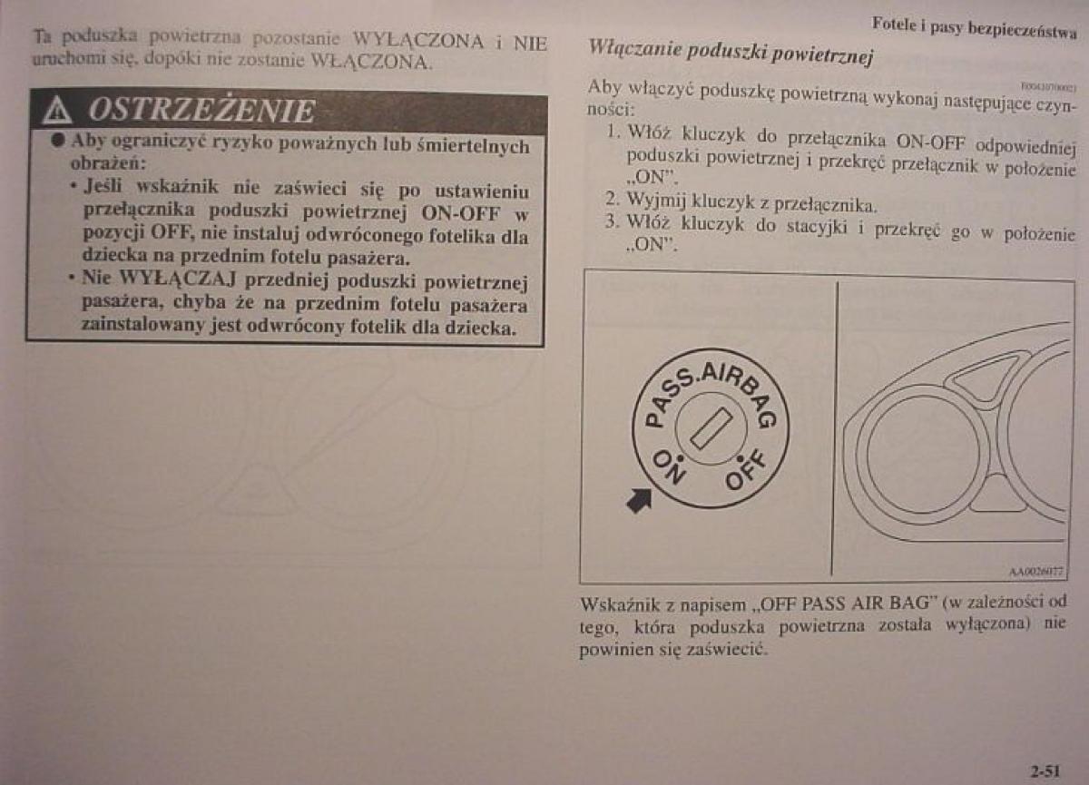 Mitsubishi Colt VI 6 Z30 instrukcja obslugi / page 95