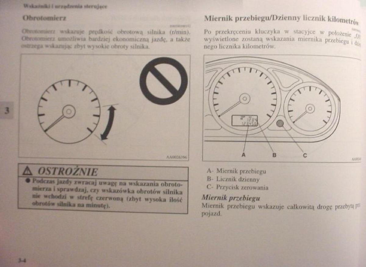 Mitsubishi Colt VI 6 Z30 instrukcja obslugi / page 116