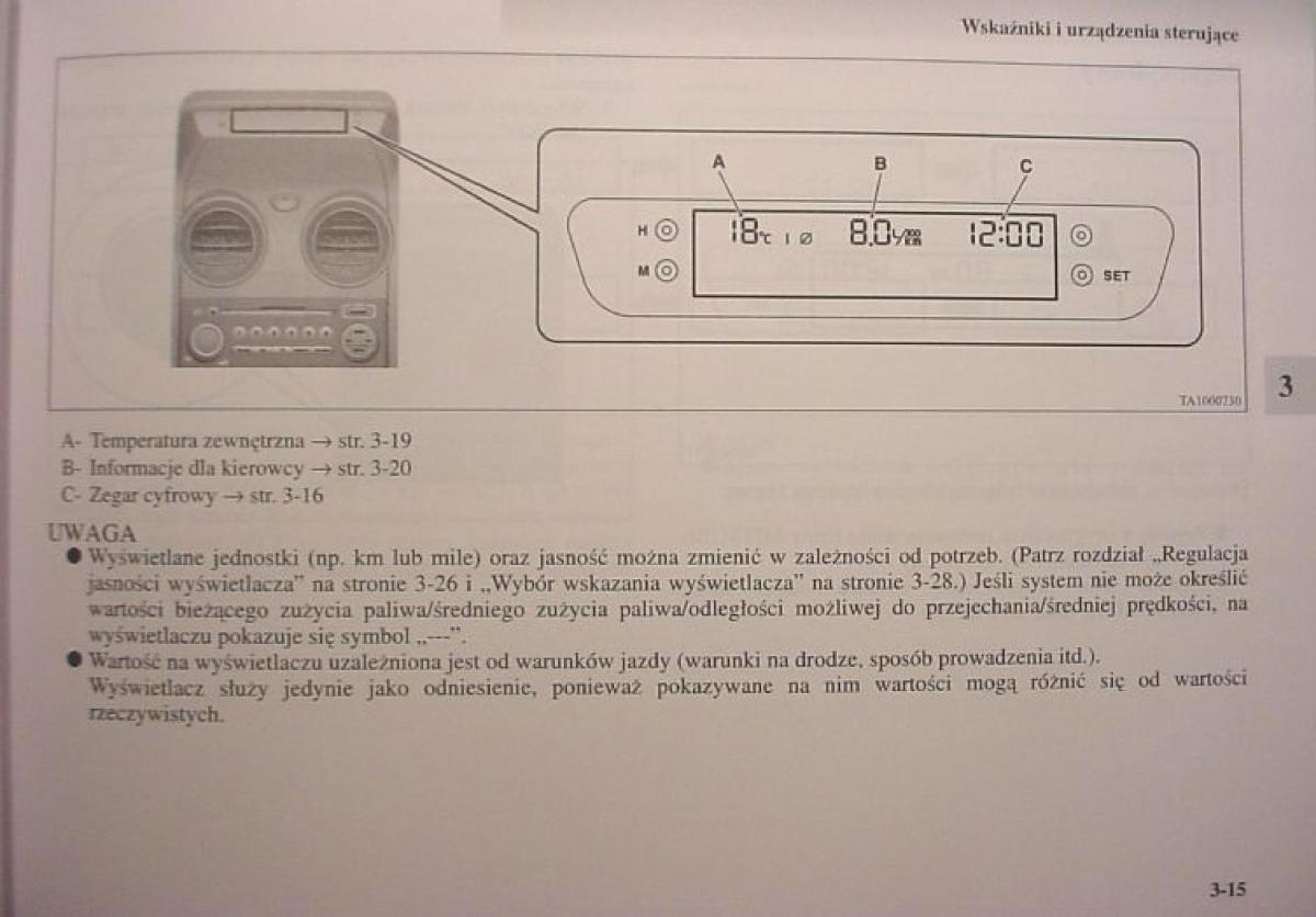 Mitsubishi Colt VI 6 Z30 instrukcja obslugi / page 127